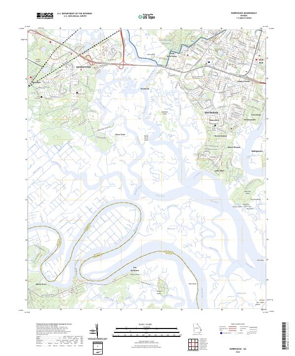 US Topo 7.5-minute map for Burroughs GA