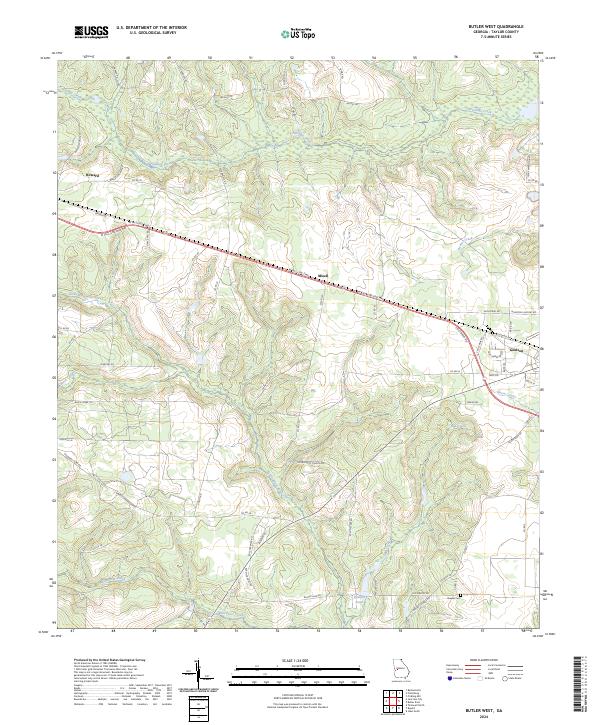 US Topo 7.5-minute map for Butler West GA