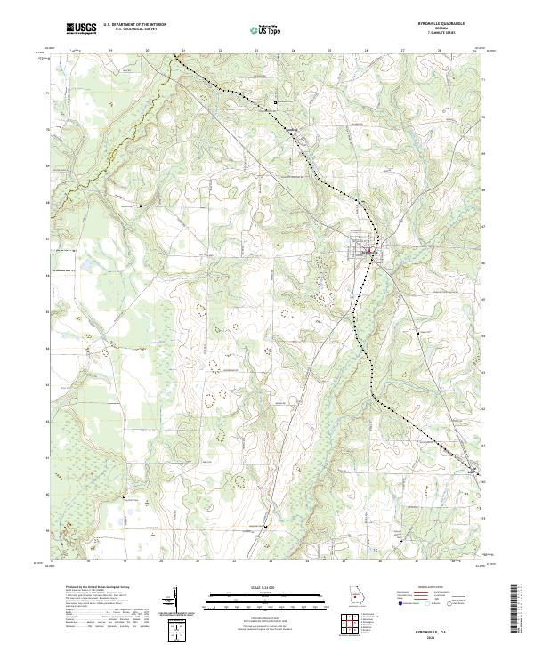 US Topo 7.5-minute map for Byromville GA