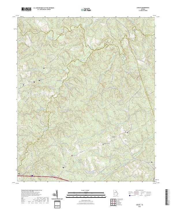 US Topo 7.5-minute map for Cadley GA