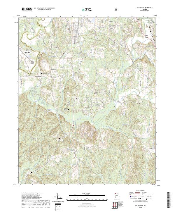 US Topo 7.5-minute map for Calhoun NE GA