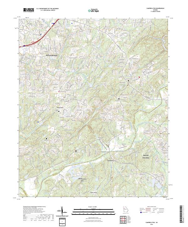 US Topo 7.5-minute map for Campbellton GA