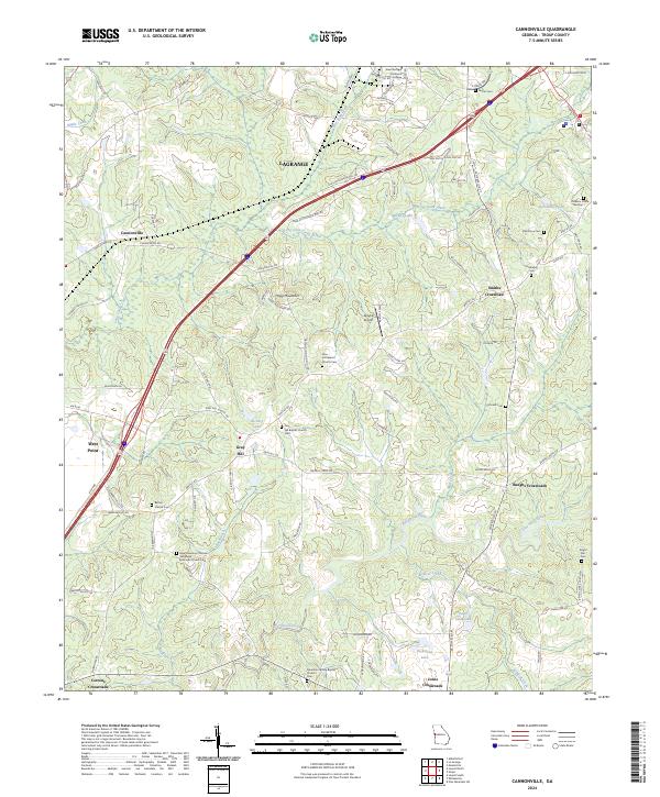 US Topo 7.5-minute map for Cannonville GA