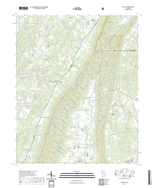 US Topo 7.5-minute map for Catlett GA