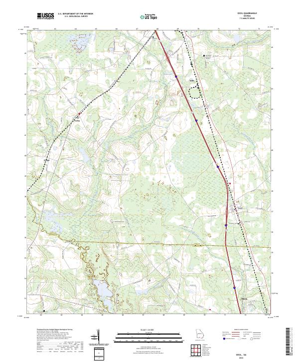 US Topo 7.5-minute map for Cecil GA