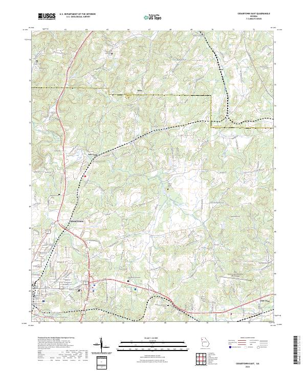 US Topo 7.5-minute map for Cedartown East GA