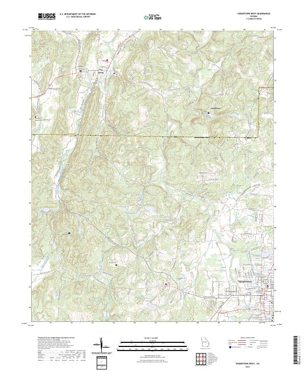 US Topo 7.5-minute map for Cedartown West GA