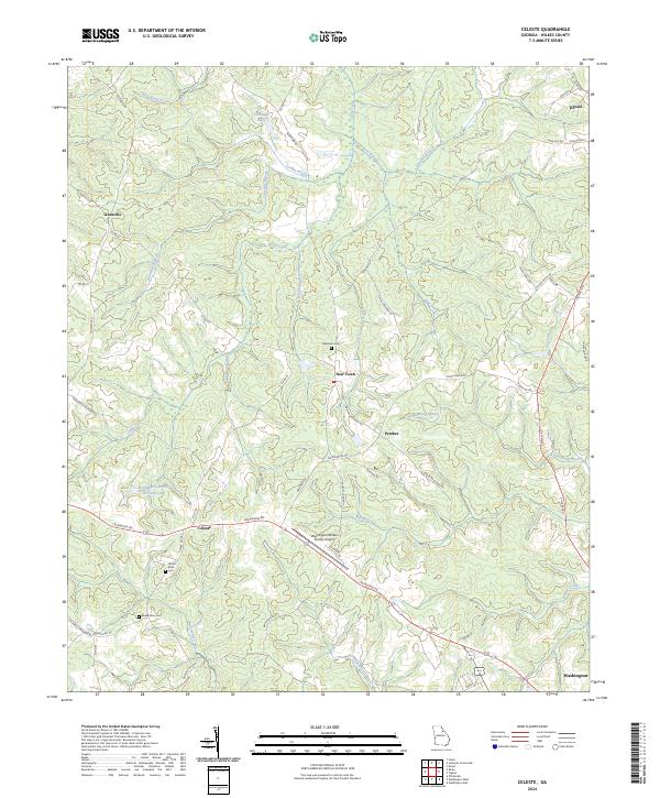 US Topo 7.5-minute map for Celeste GA