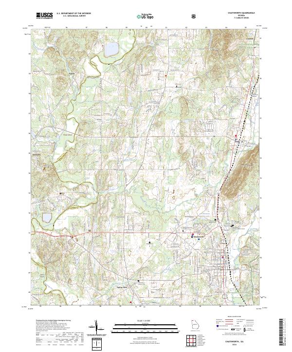 US Topo 7.5-minute map for Chatsworth GA