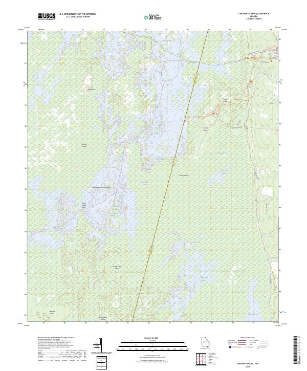 US Topo 7.5-minute map for Chesser Island GA