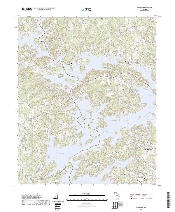 US Topo 7.5-minute map for Chestatee GA