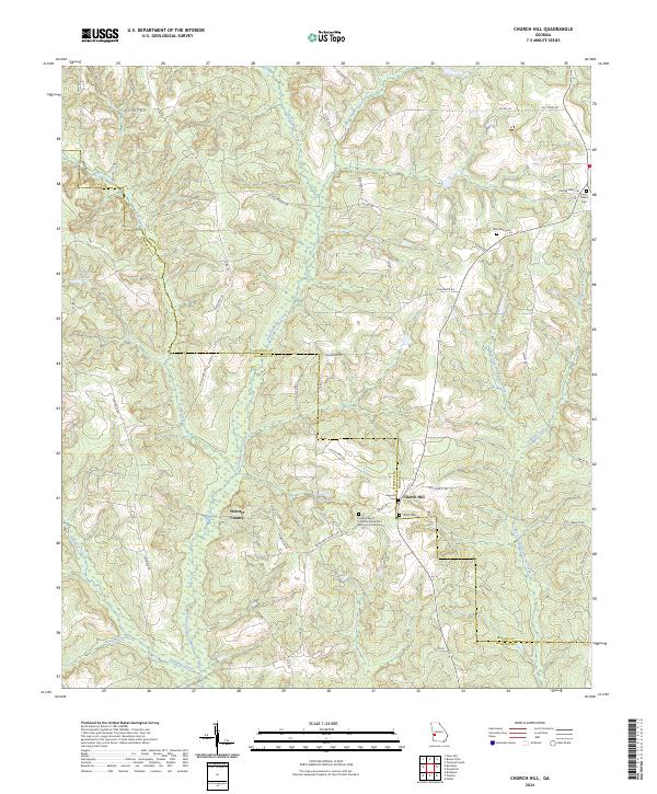 US Topo 7.5-minute map for Church Hill GA