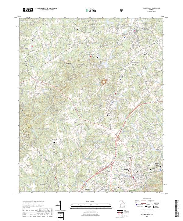 US Topo 7.5-minute map for Clarkesville GA