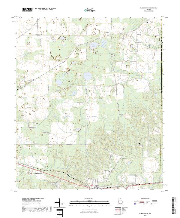 US Topo 7.5-minute map for Climax North GA