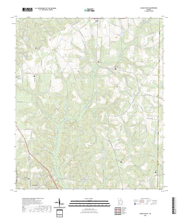 US Topo 7.5-minute map for Climax South GA