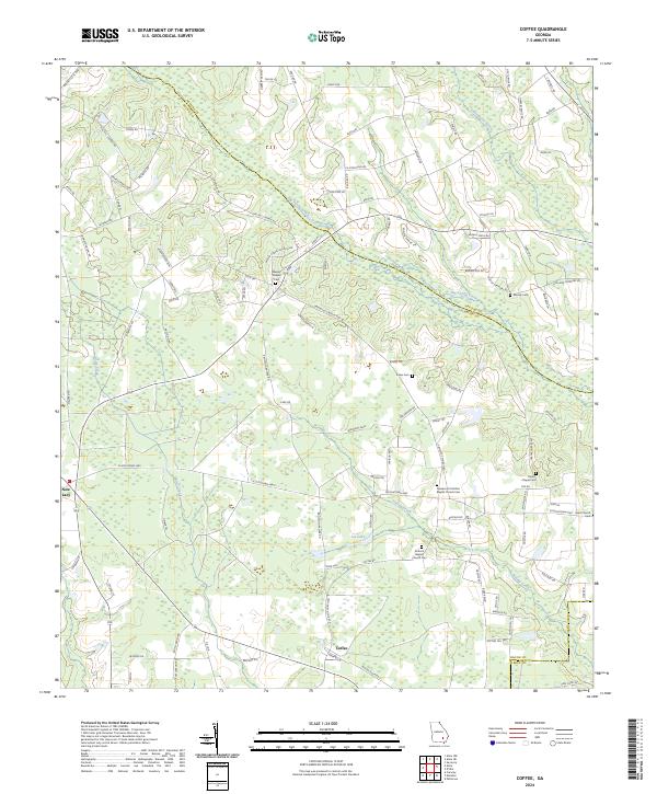 US Topo 7.5-minute map for Coffee GA