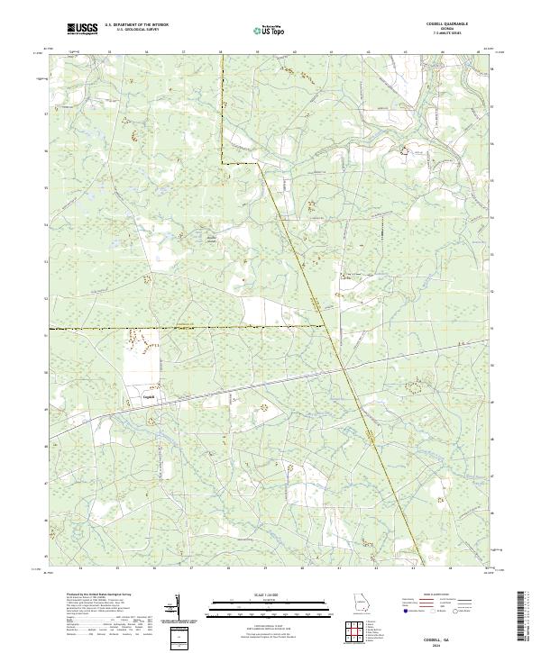 US Topo 7.5-minute map for Cogdell GA