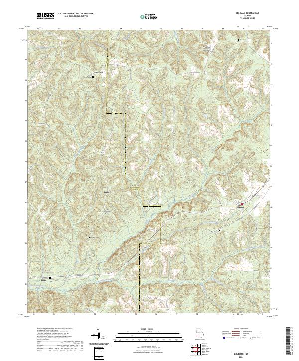 US Topo 7.5-minute map for Coleman GA