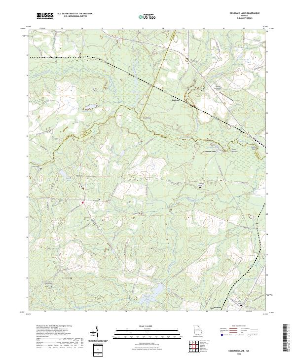 US Topo 7.5-minute map for Colemans Lake GA