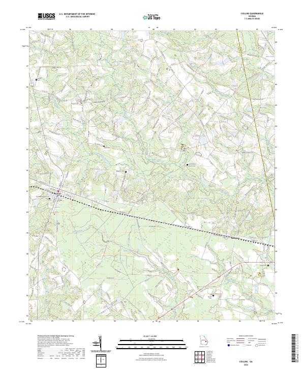 US Topo 7.5-minute map for Collins GA