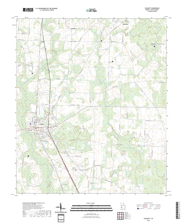 US Topo 7.5-minute map for Colquitt GA