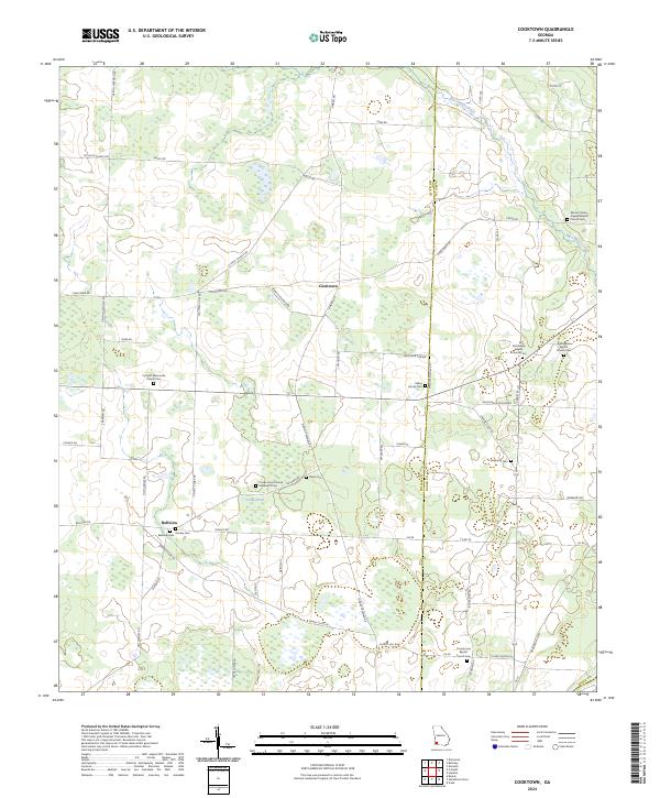 US Topo 7.5-minute map for Cooktown GA