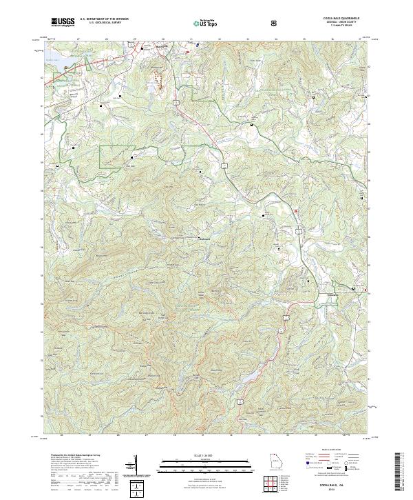 US Topo 7.5-minute map for Coosa Bald GA