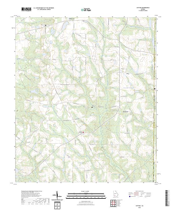 US Topo 7.5-minute map for Cotton GA