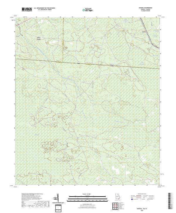 US Topo 7.5-minute map for Council GAFL