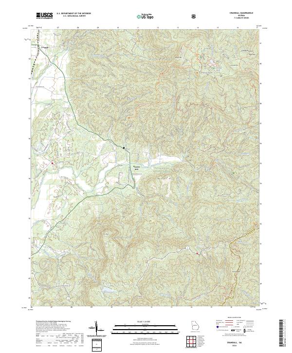 US Topo 7.5-minute map for Crandall GA