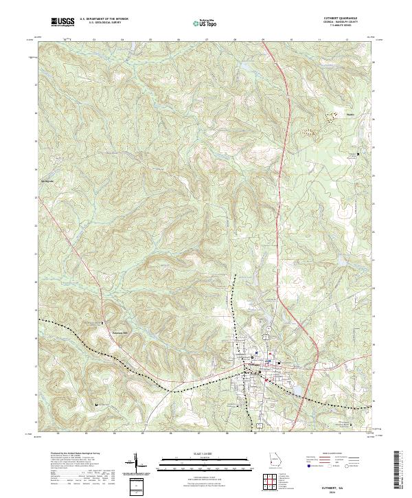 US Topo 7.5-minute map for Cuthbert GA