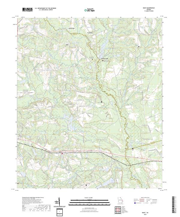 US Topo 7.5-minute map for Daisy GA