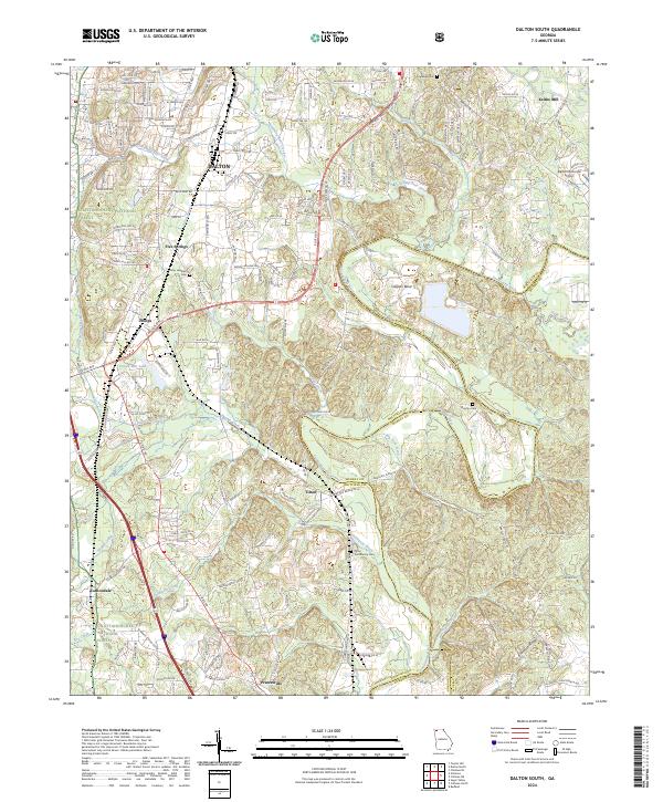 US Topo 7.5-minute map for Dalton South GA