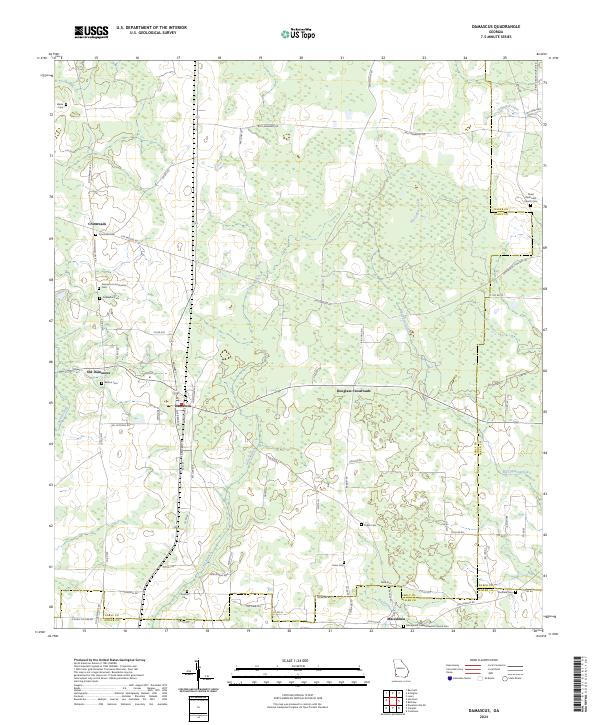 US Topo 7.5-minute map for Damascus GA