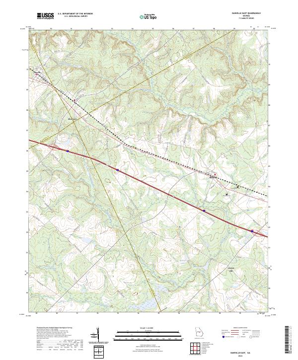 US Topo 7.5-minute map for Danville East GA