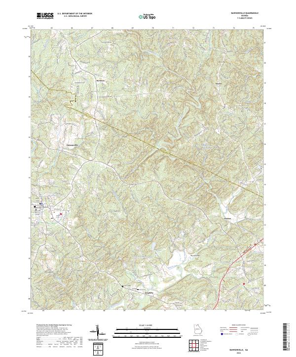 US Topo 7.5-minute map for Dawsonville GA