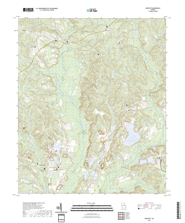 US Topo 7.5-minute map for Deepstep GA