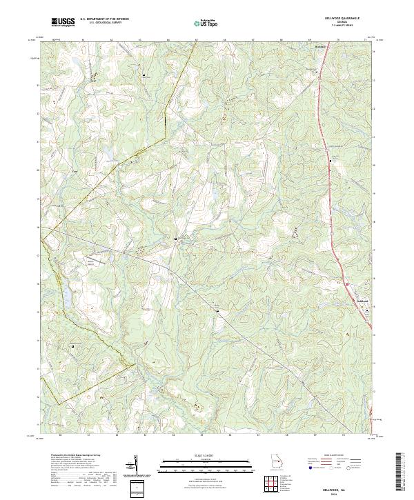 US Topo 7.5-minute map for Dellwood GA