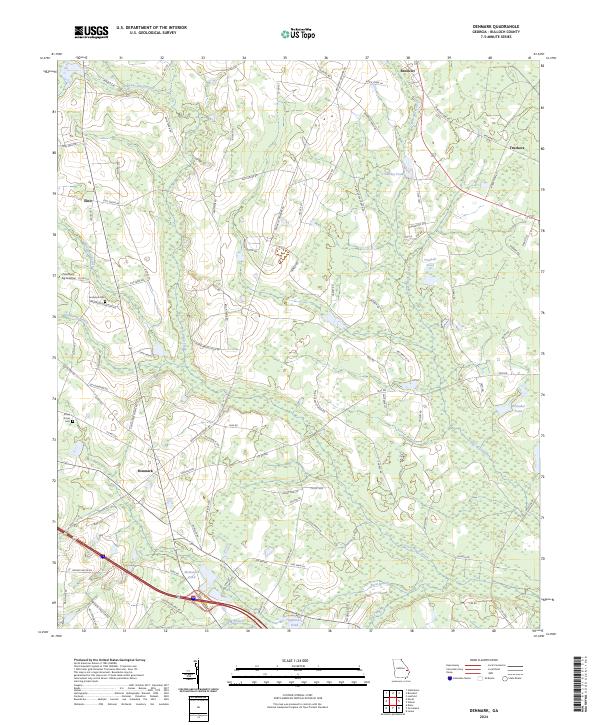 US Topo 7.5-minute map for Denmark GA