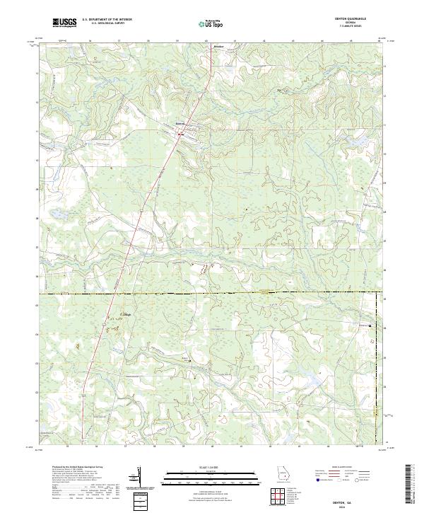 US Topo 7.5-minute map for Denton GA