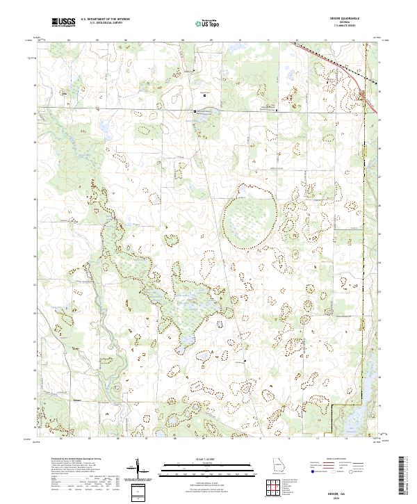 US Topo 7.5-minute map for Desser GA