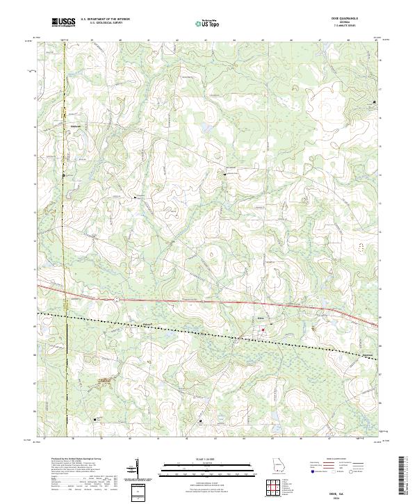 US Topo 7.5-minute map for Dixie GA