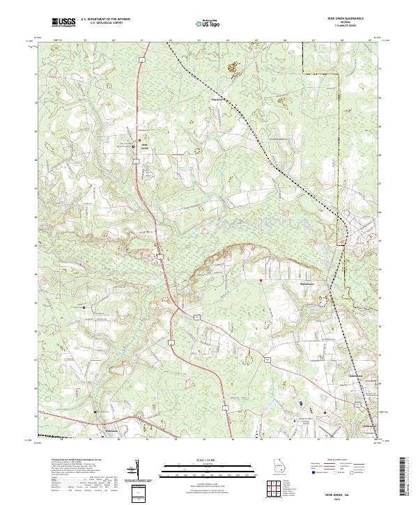 US Topo 7.5-minute map for Dixie Union GA