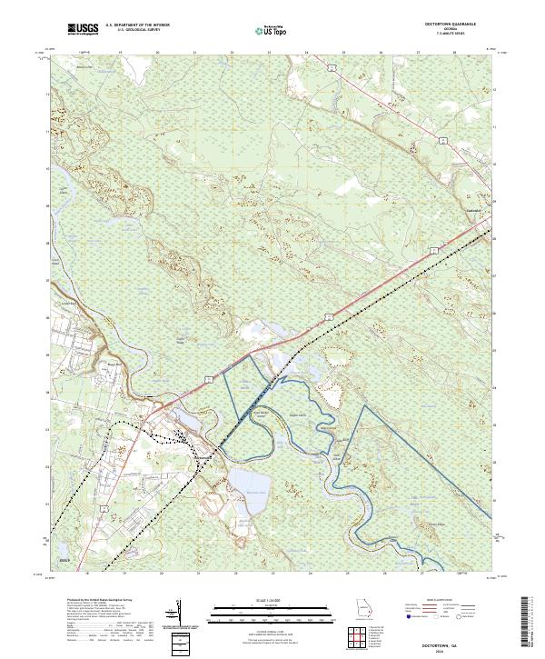 US Topo 7.5-minute map for Doctortown GA