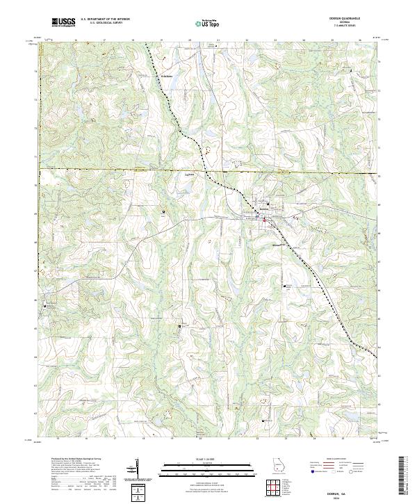 US Topo 7.5-minute map for Doerun GA