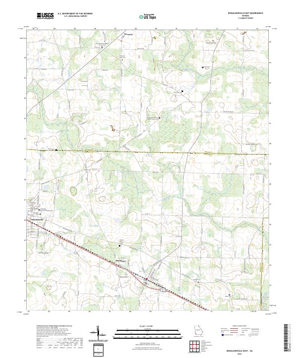 US Topo 7.5-minute map for Donalsonville East GA