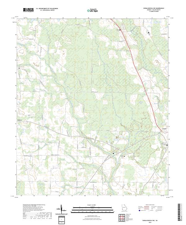 US Topo 7.5-minute map for Donalsonville NE GA