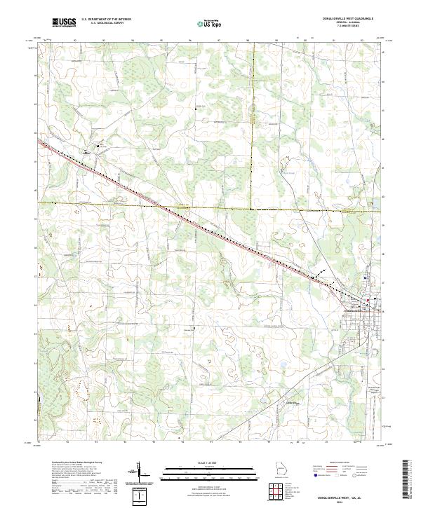 US Topo 7.5-minute map for Donalsonville West GAAL