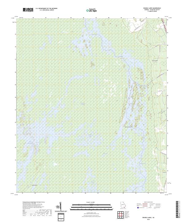 US Topo 7.5-minute map for Double Lakes GA