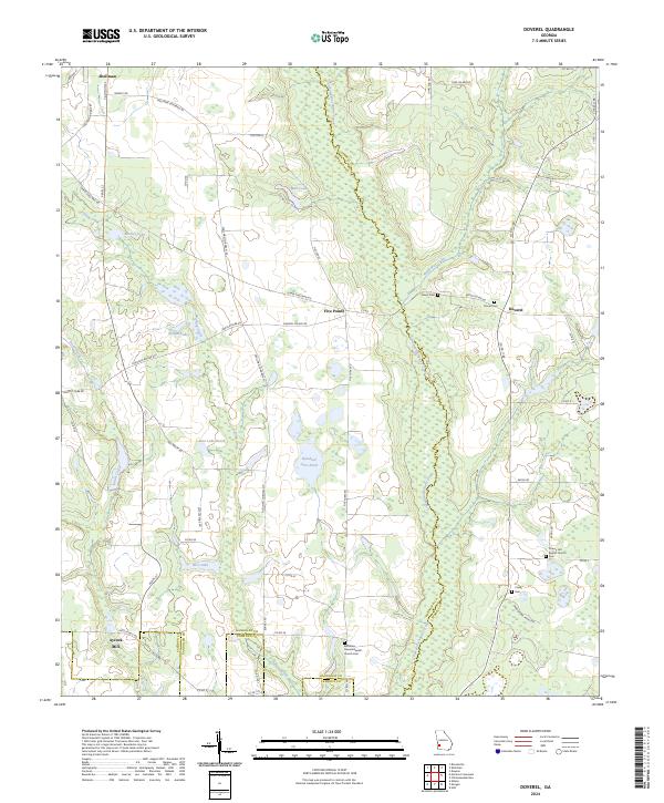 US Topo 7.5-minute map for Doverel GA